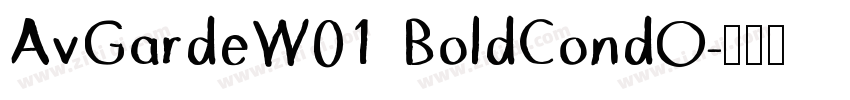 AvGardeW01 BoldCondO字体转换